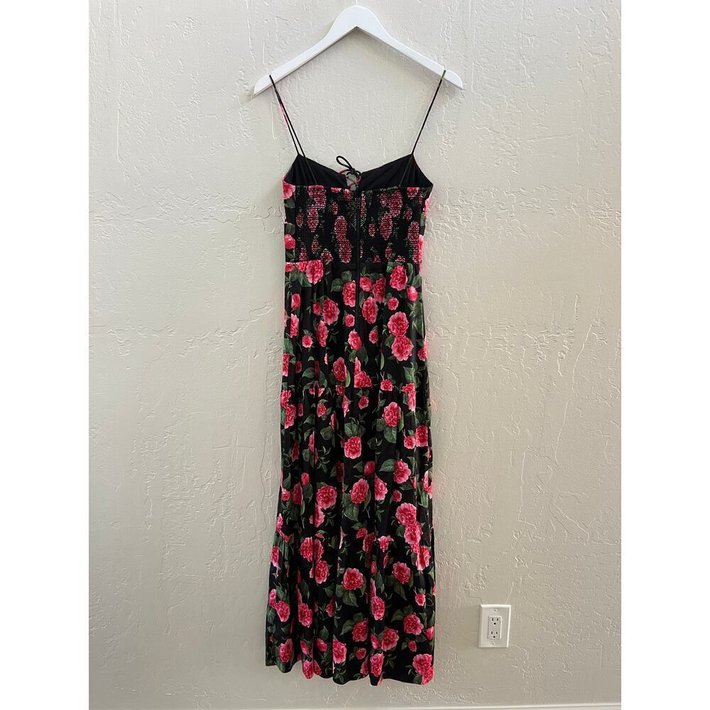 NEW $495 ALICE + OLIVIA Chantay Smocked Floral Poplin Maxi Dress - Picture 9 of 10